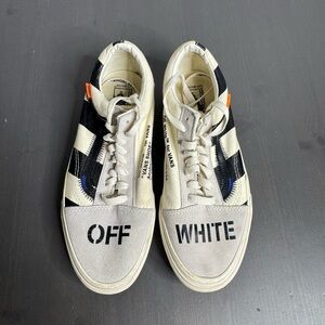 Off-White x Vans Old Skool sneakers in white and black